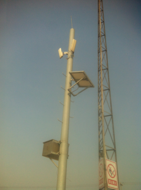 施工立桿（太陽能無線獨立供電）